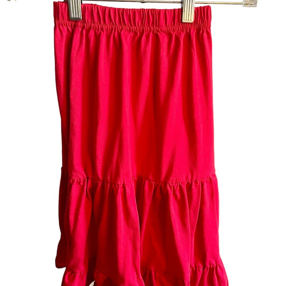 Girls Red Midi Skirt EUC